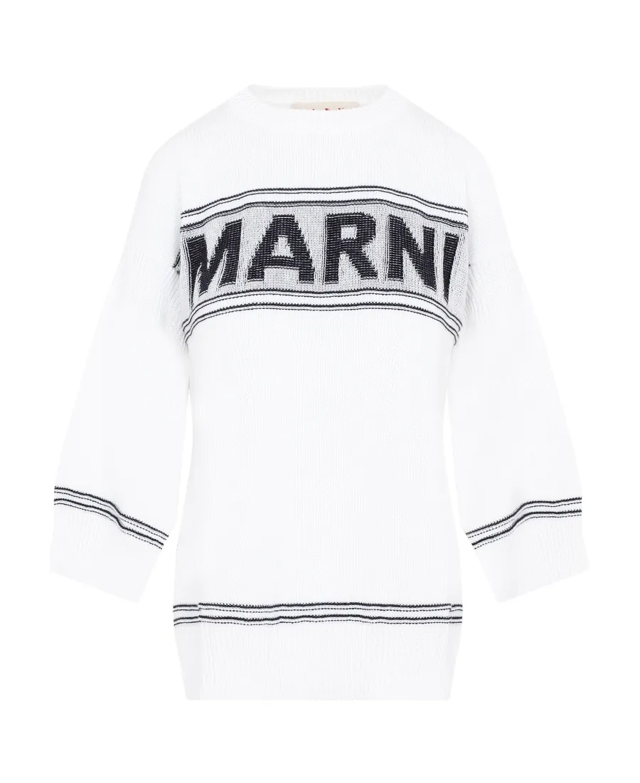 Cotton Sweater With Logo