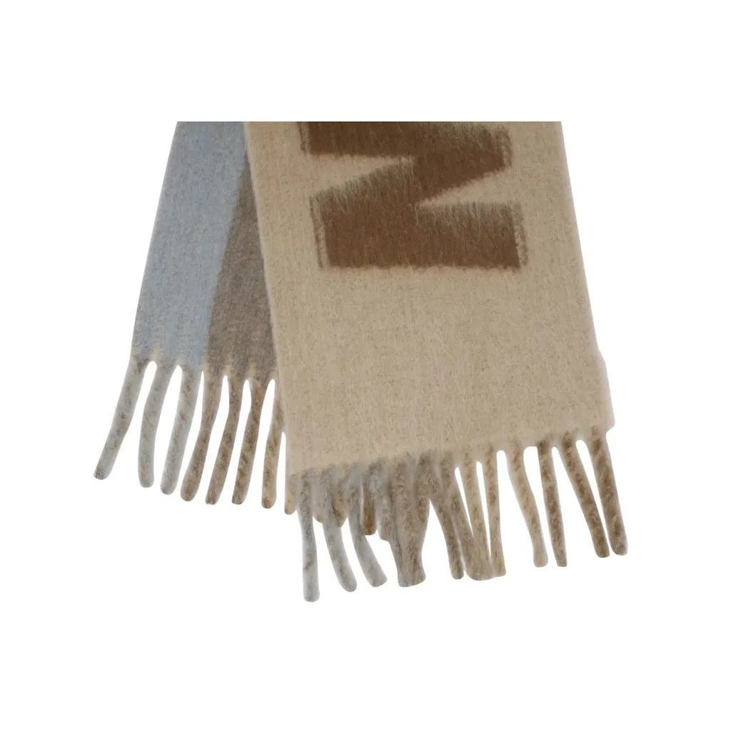 Logo-Detailed Fringed Scarf