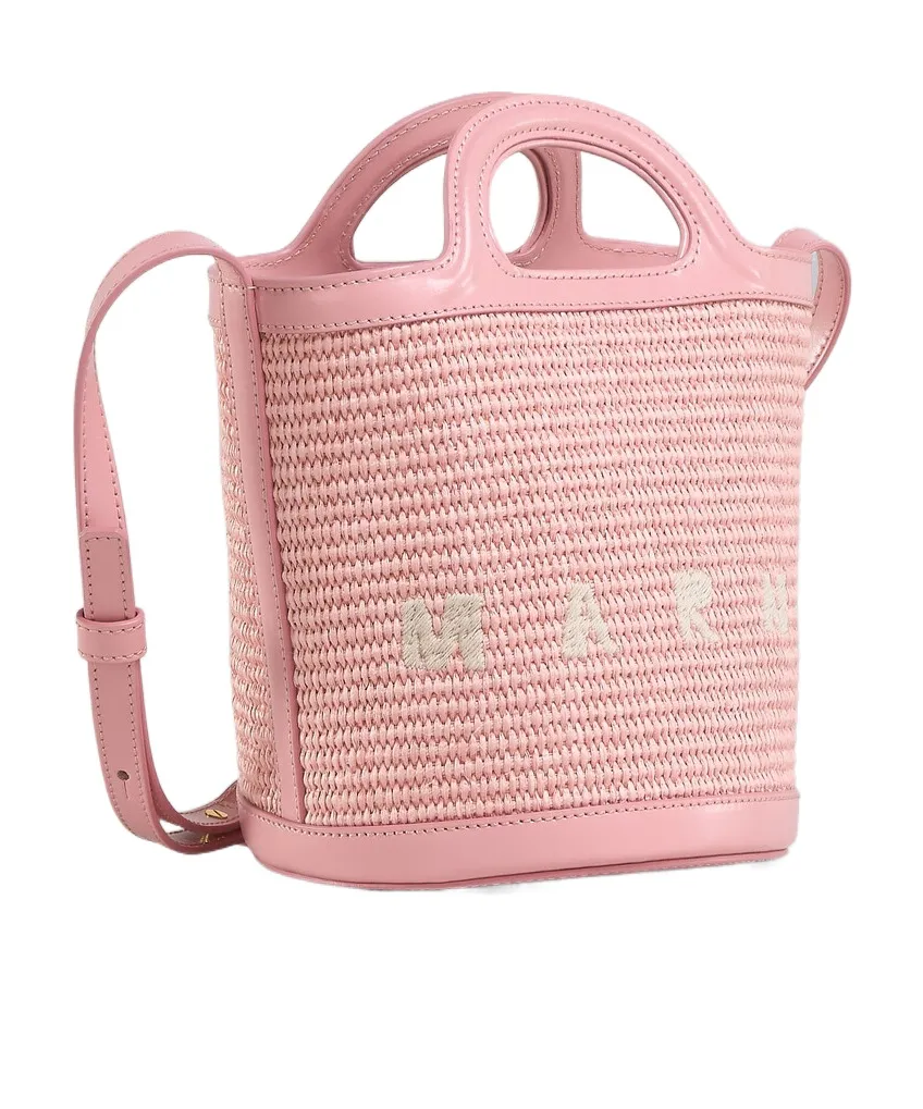 Logo Embroidered Bucket Bag