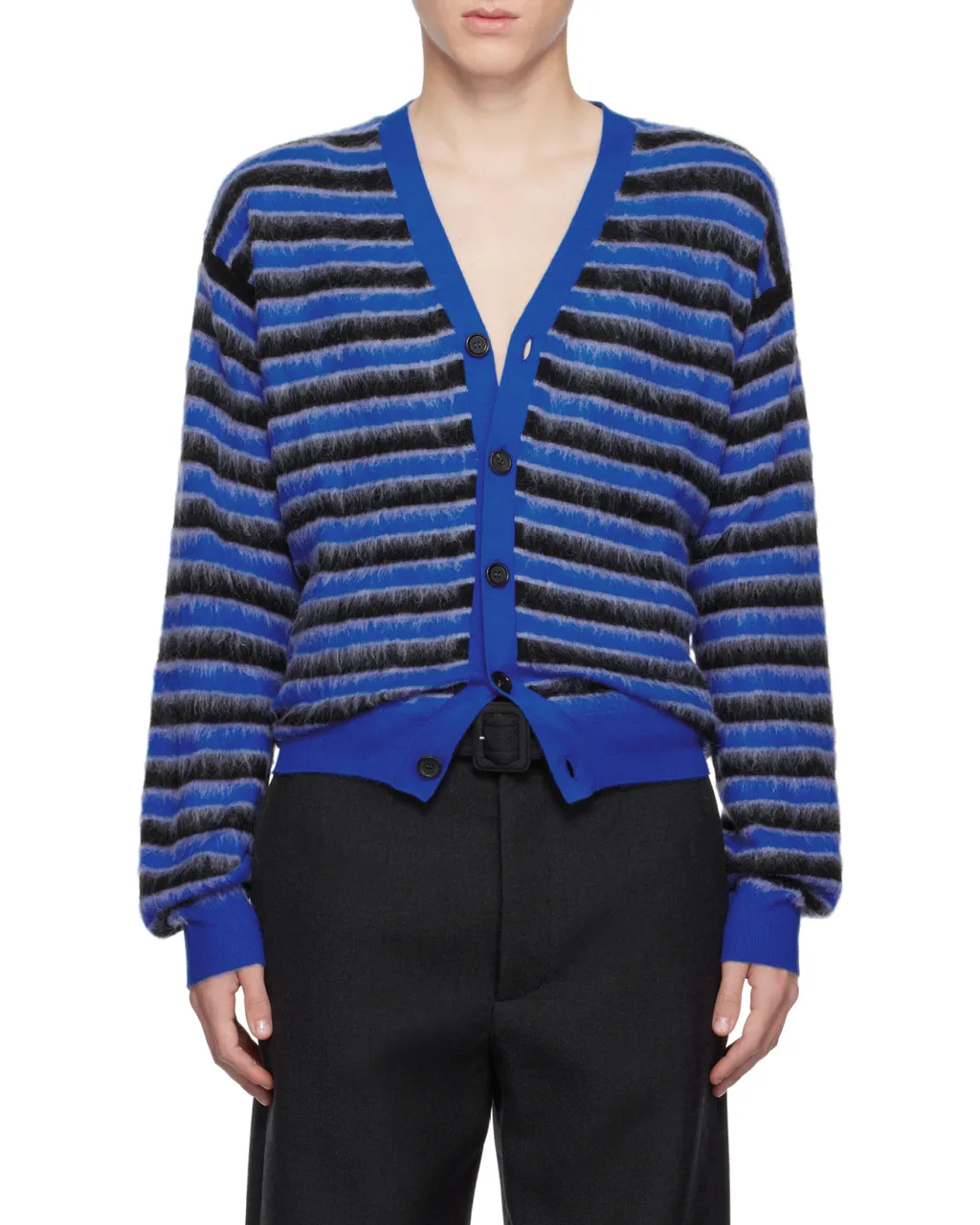 Striped V-Neck Cardigan