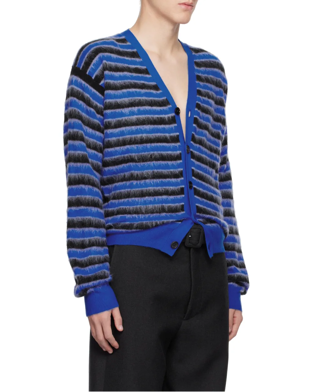 Striped V-Neck Cardigan