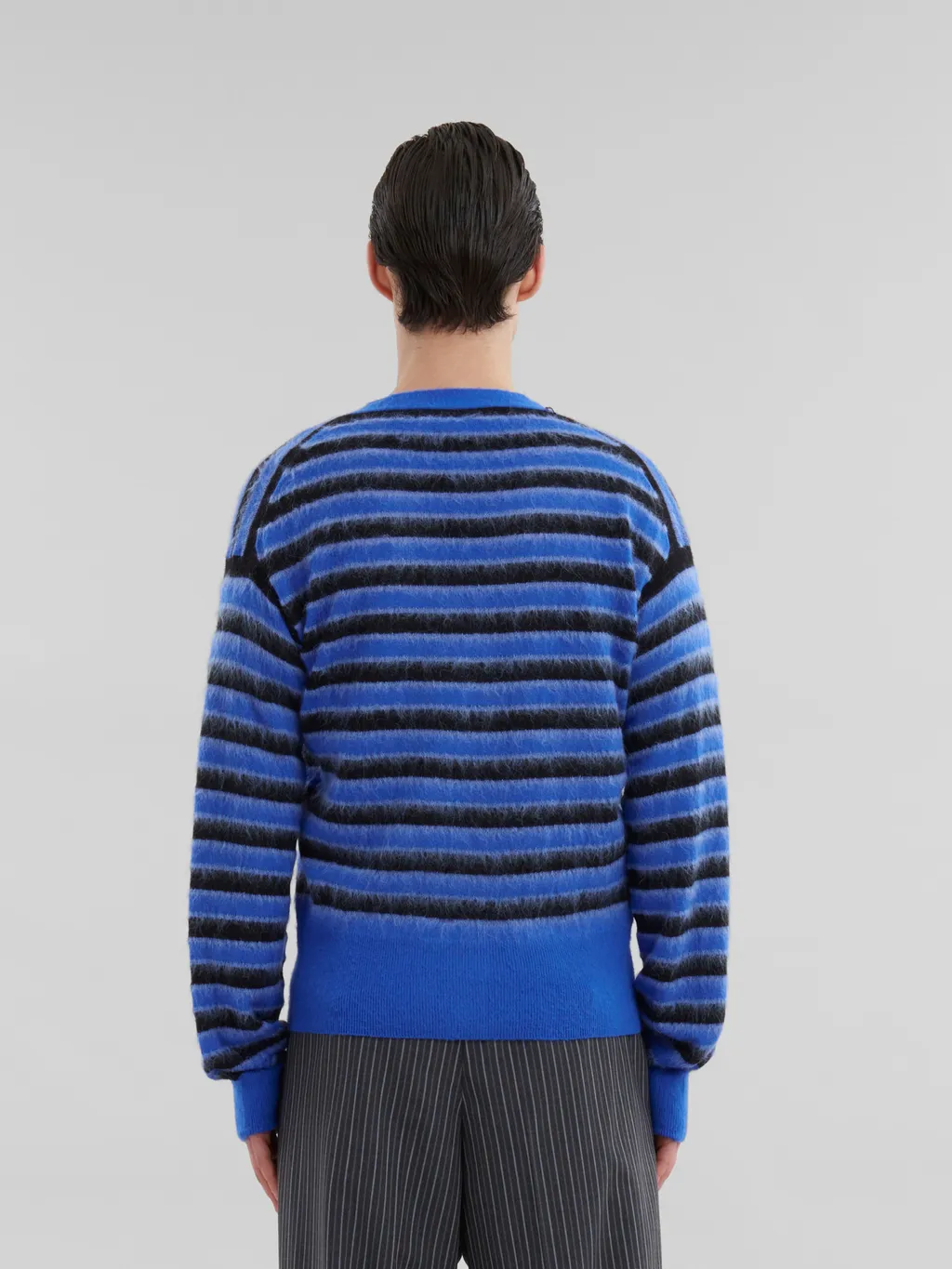 Striped V-Neck Cardigan
