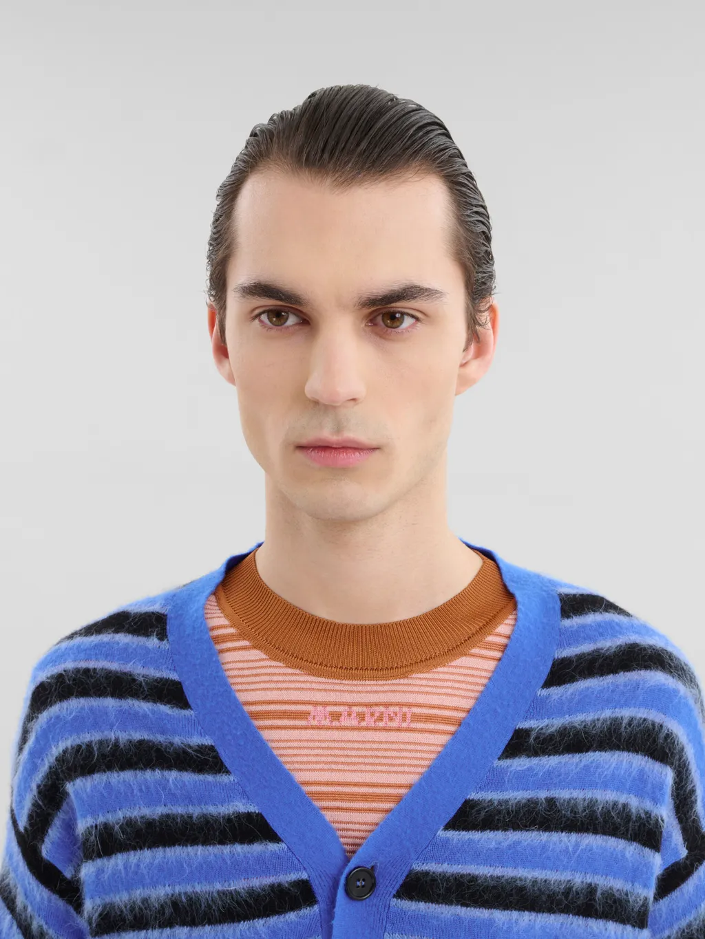 Striped V-Neck Cardigan