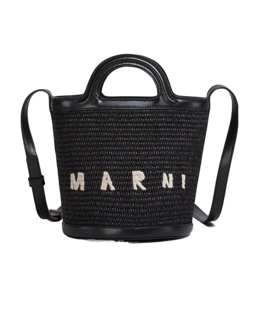 Logo Embroidered Bucket Bag