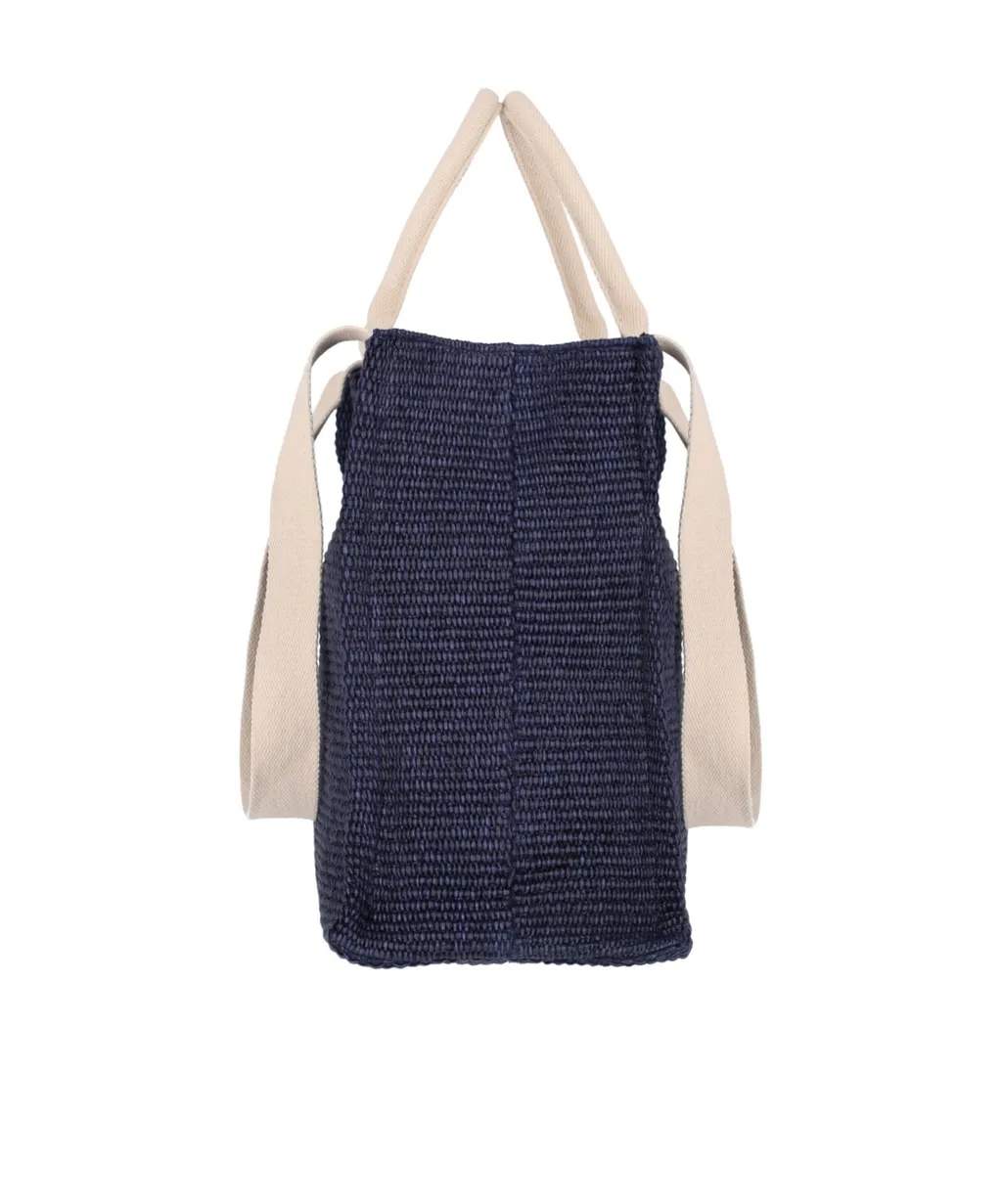 Logo Embroidered Top Handle Bag