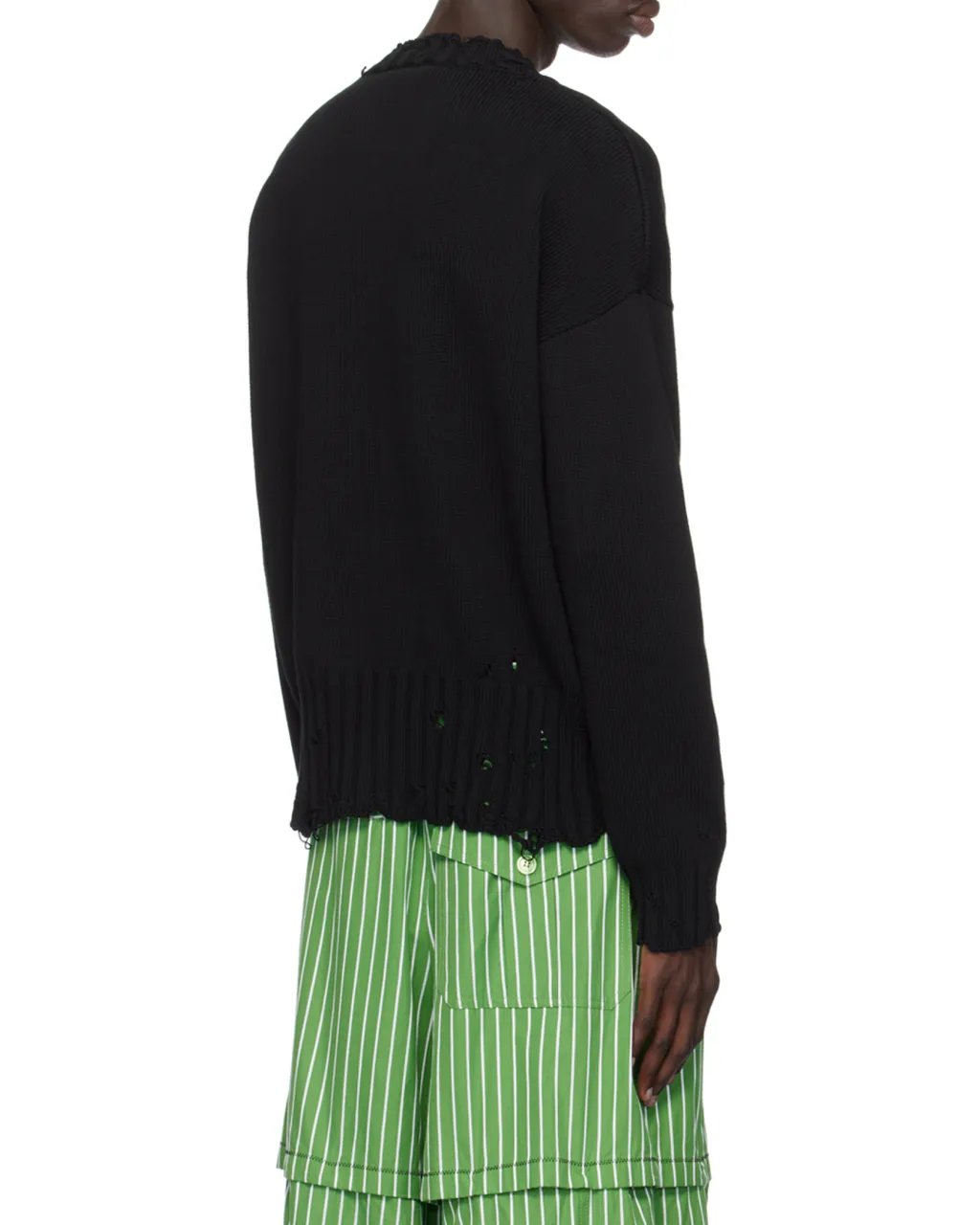 Distressed Crewneck Sweater