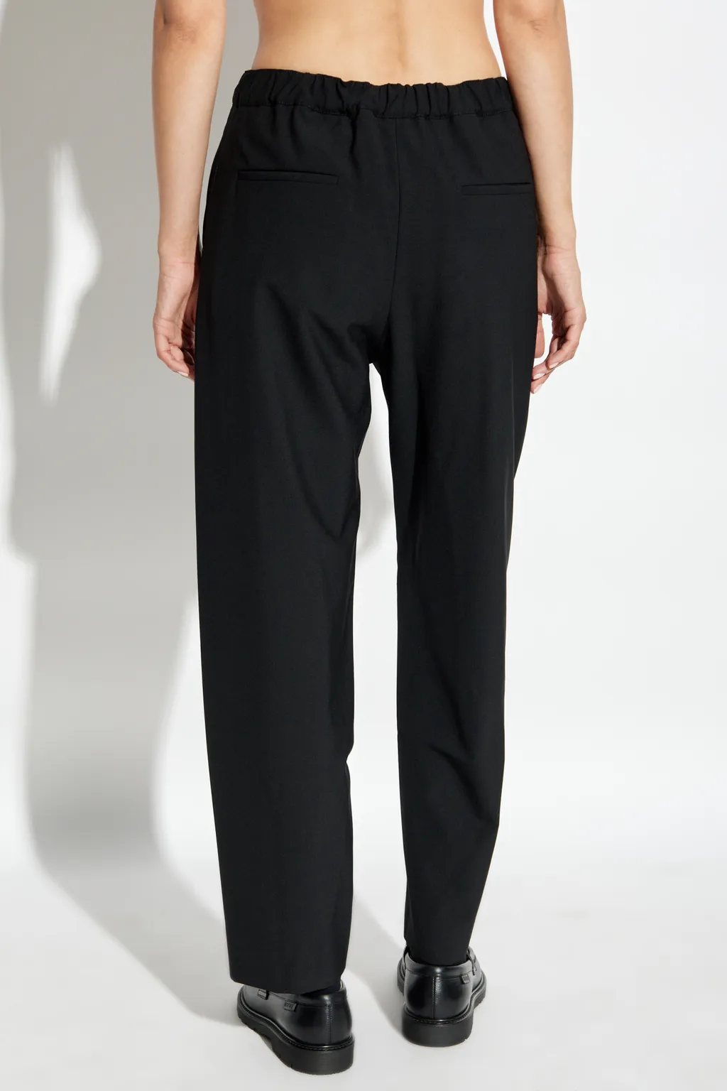 Logo Embroidered Straight-Leg Trousers