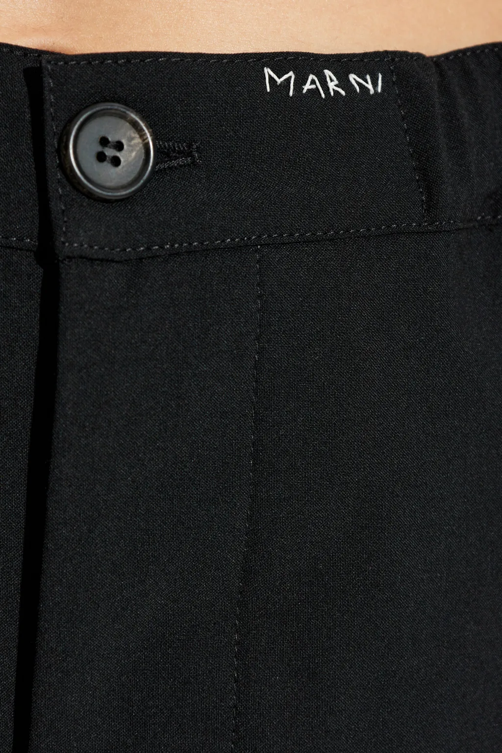 Logo Embroidered Straight-Leg Trousers