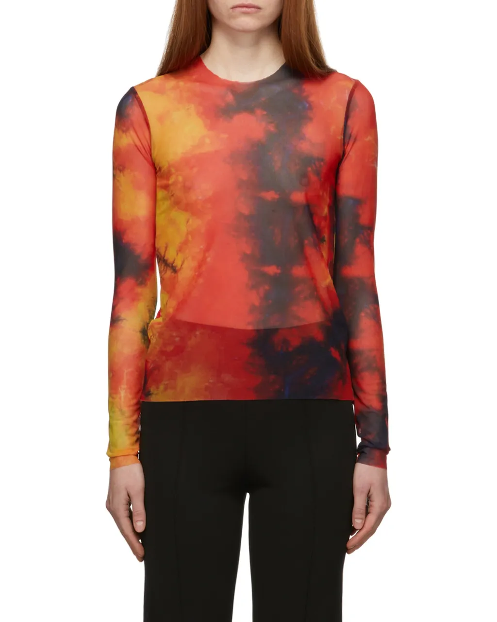 Mesh Long-Length T-Shirt