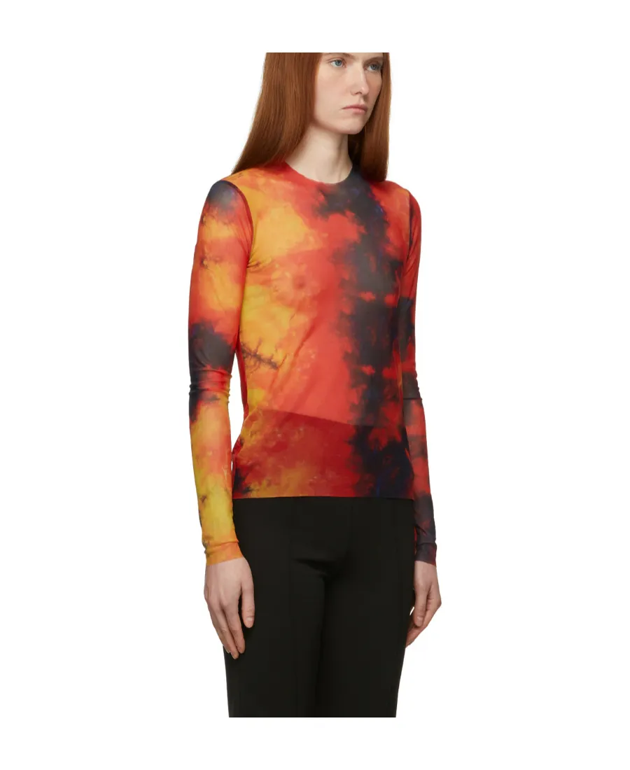 Mesh Long-Length T-Shirt