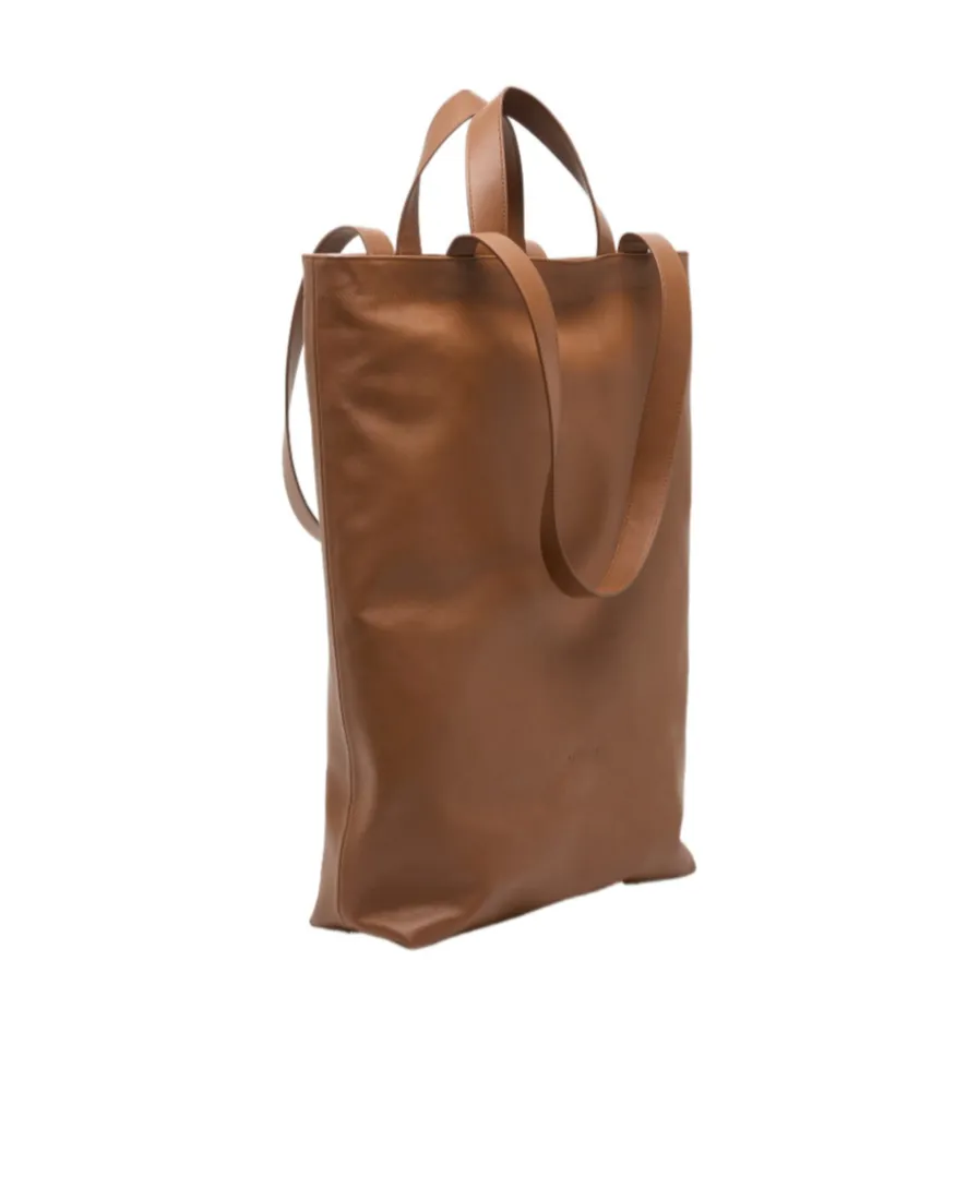 Logo-Embossed Top Handle Bag