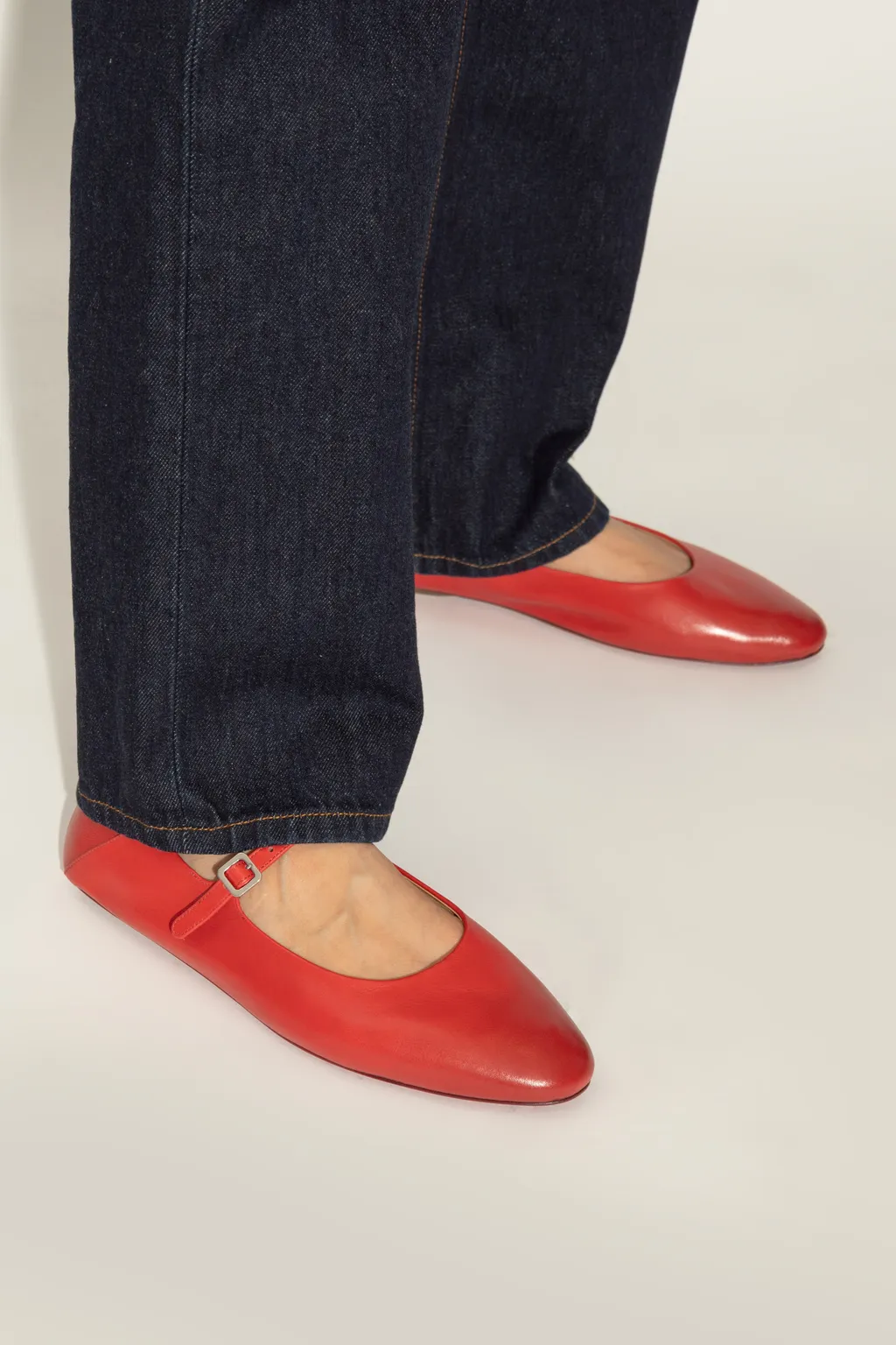 Strascico Buckled Ballerina Shoes
