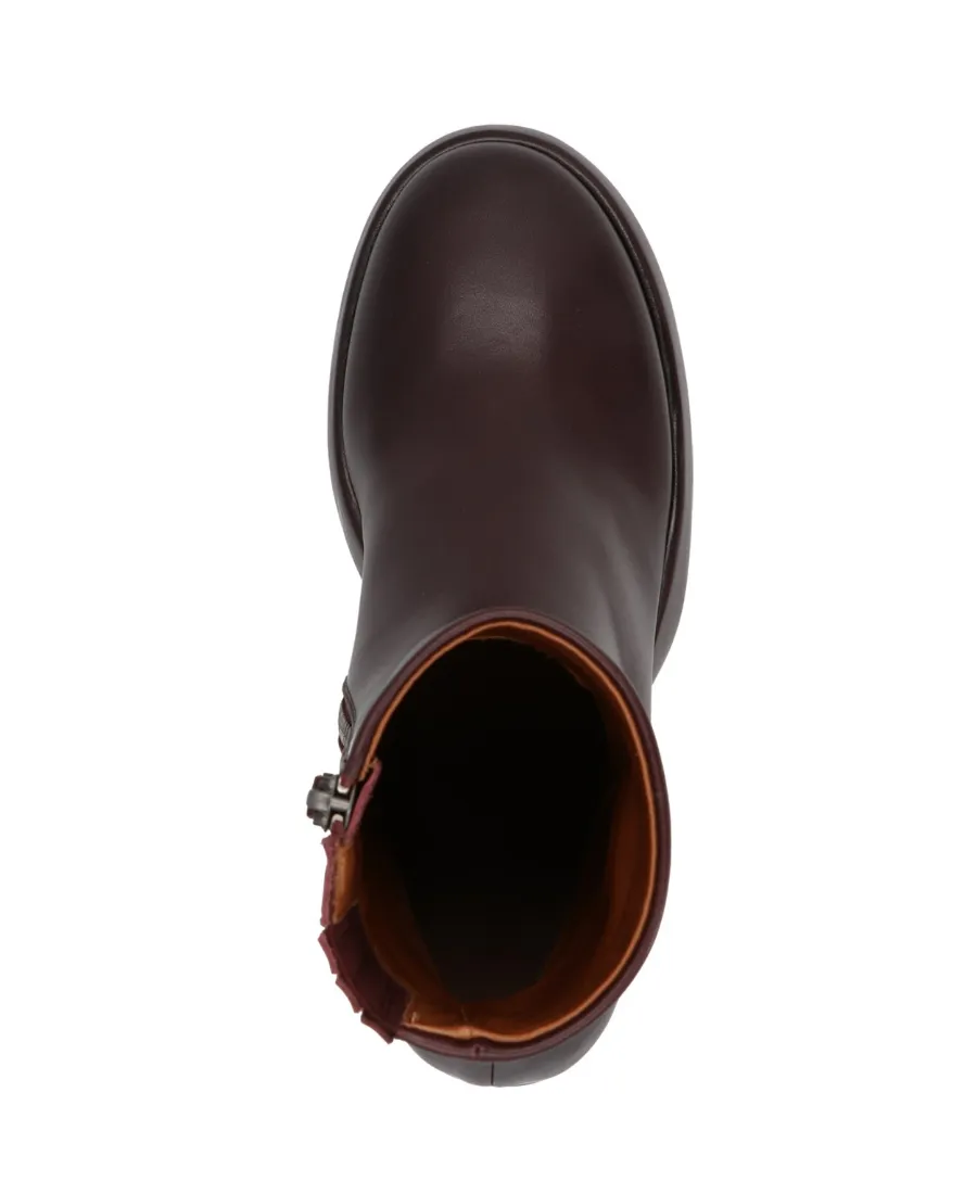 Zipped Round-Toe Boots