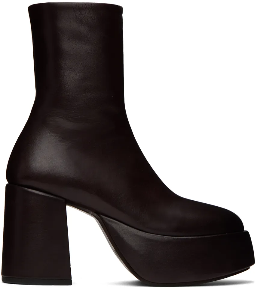 Zipped Round-Toe Boots