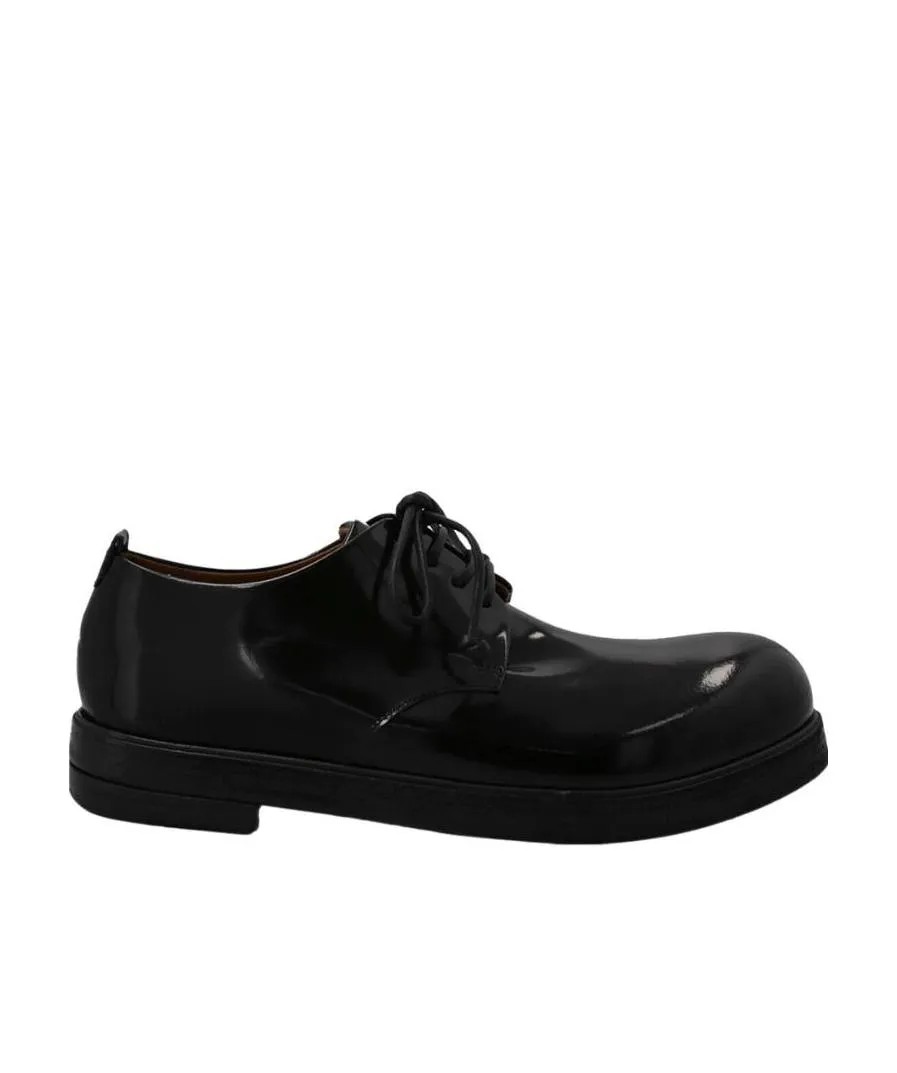 Round Head Lace Up Derby Shoes