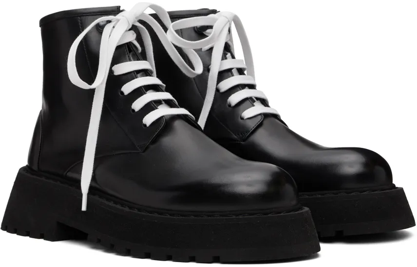 Micarro Leather Platform Ankle Boots