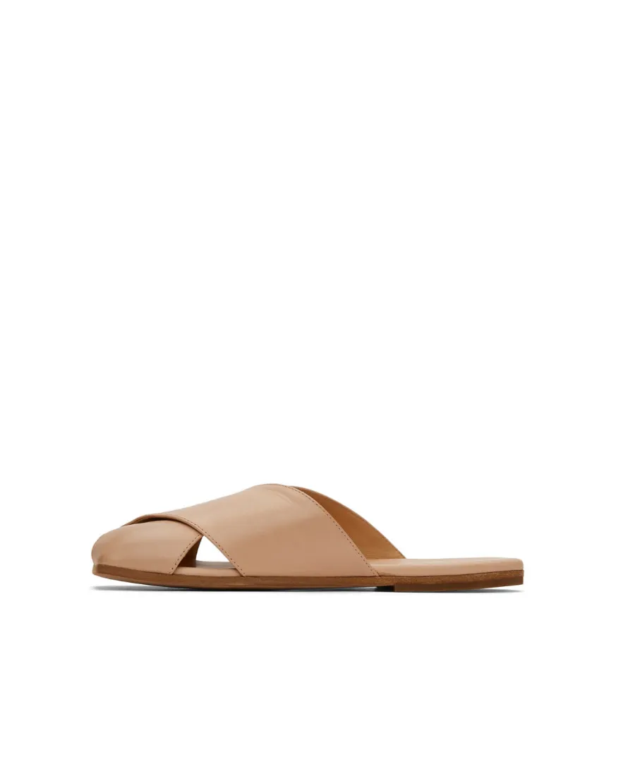 Flat Leather Mules