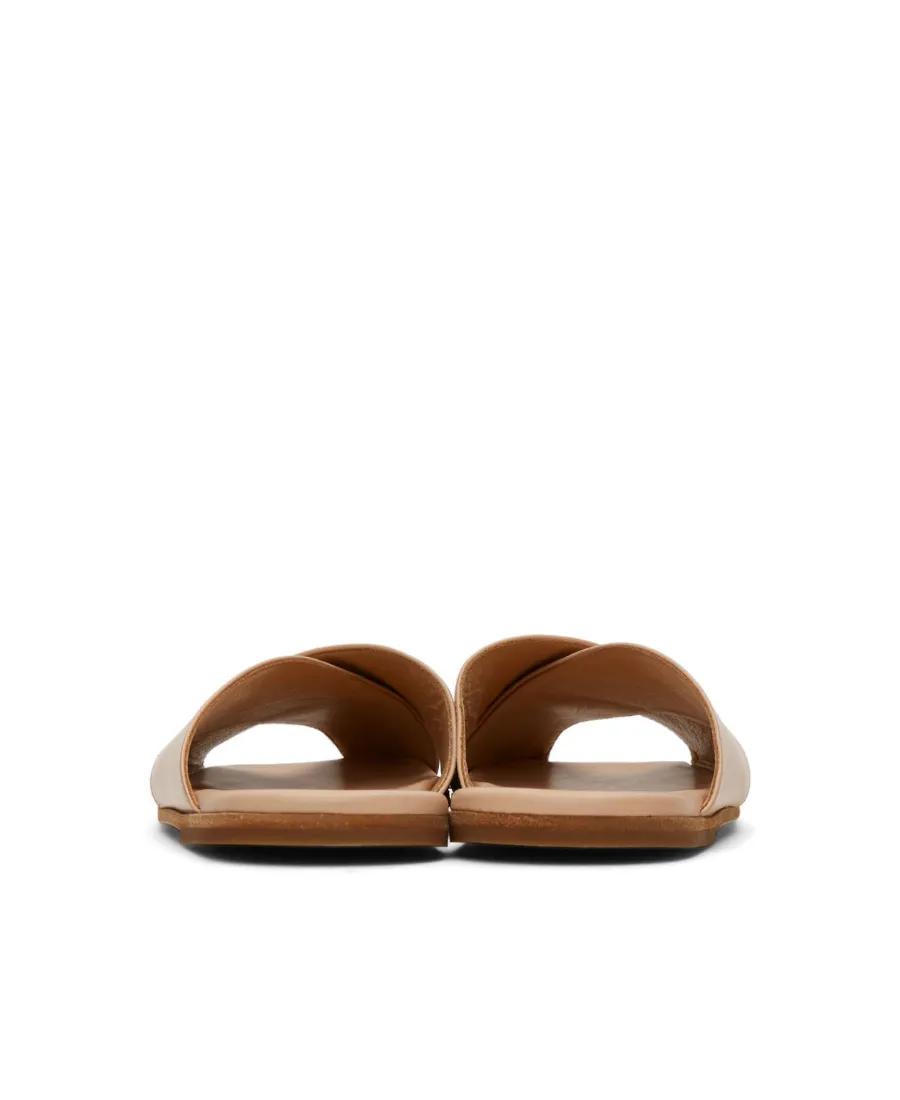 Flat Leather Mules