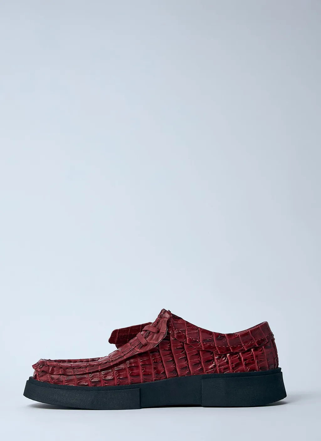 X Clarks Embossed Square Toe Loafers