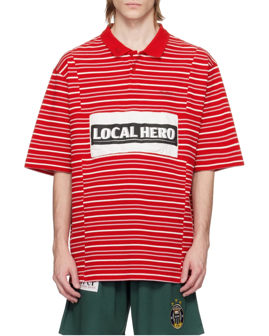 Logo Embroidered Striped Polo Shirt