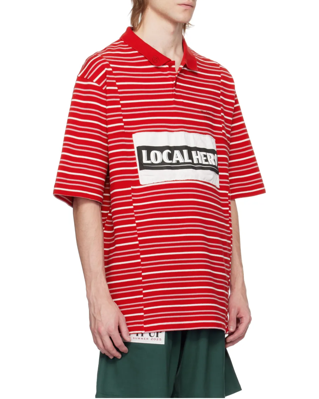 Logo Embroidered Striped Polo Shirt