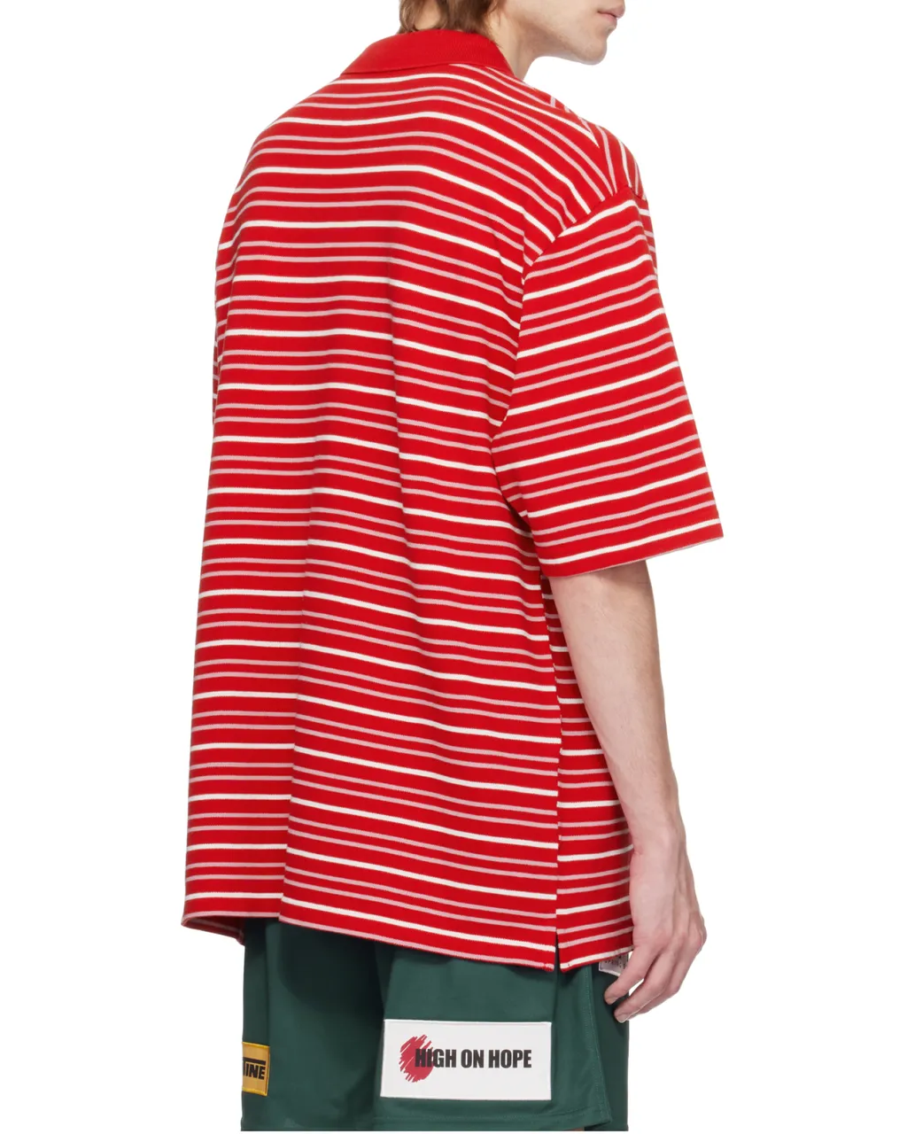 Logo Embroidered Striped Polo Shirt