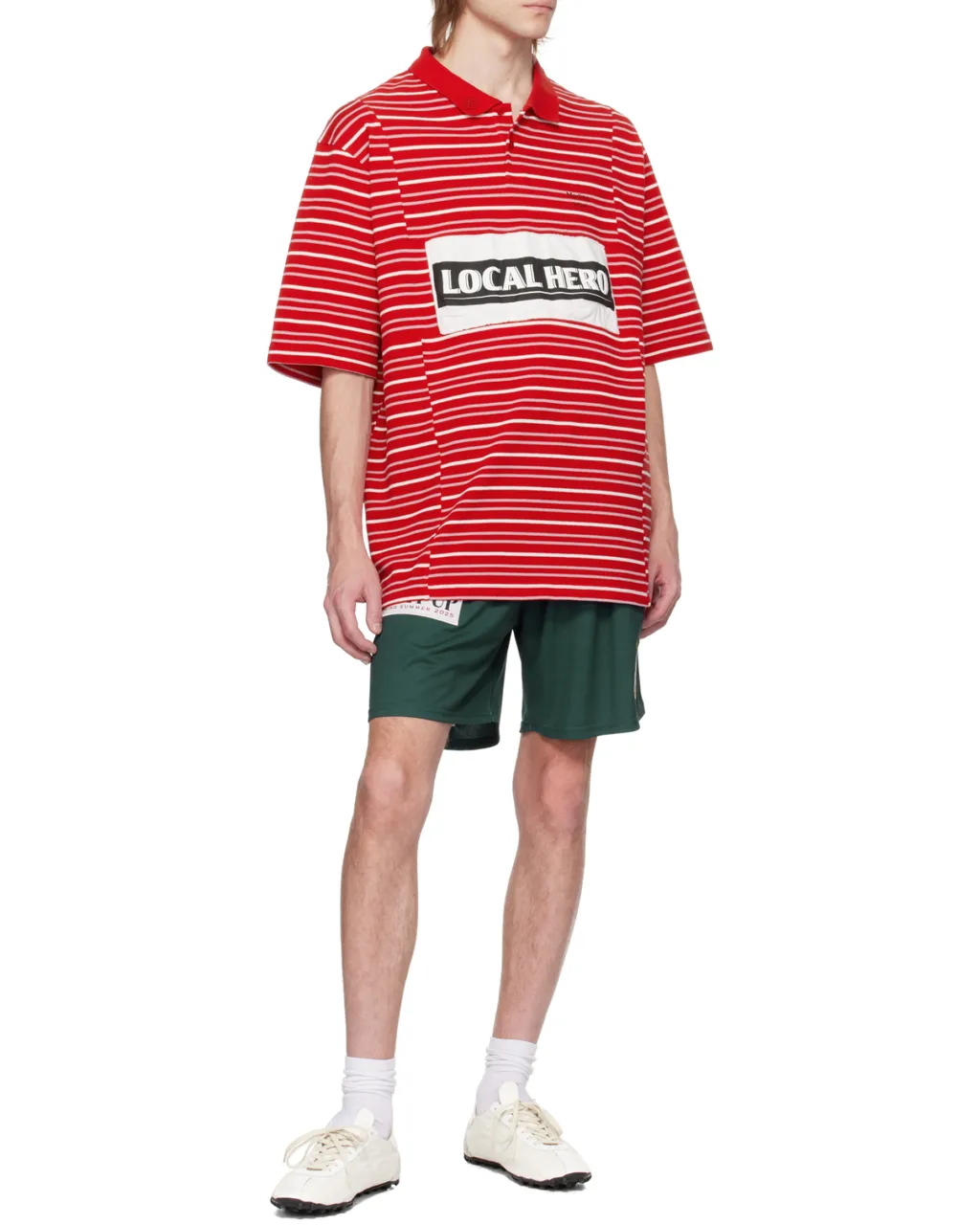 Logo Embroidered Striped Polo Shirt