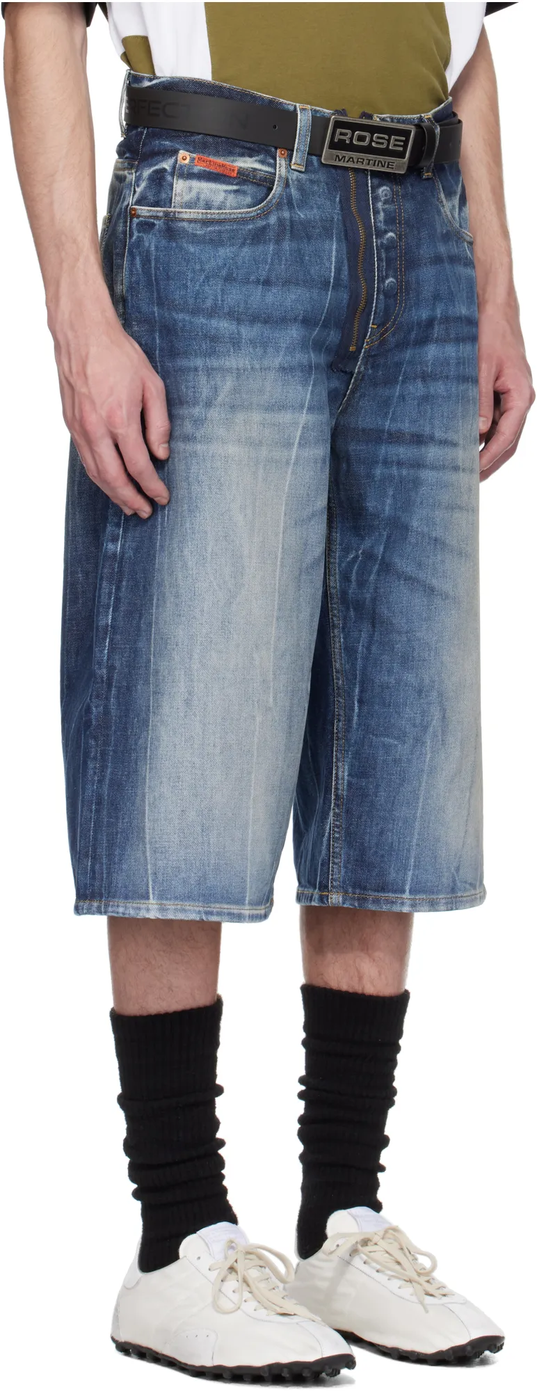 Logo-Patch Denim Shorts