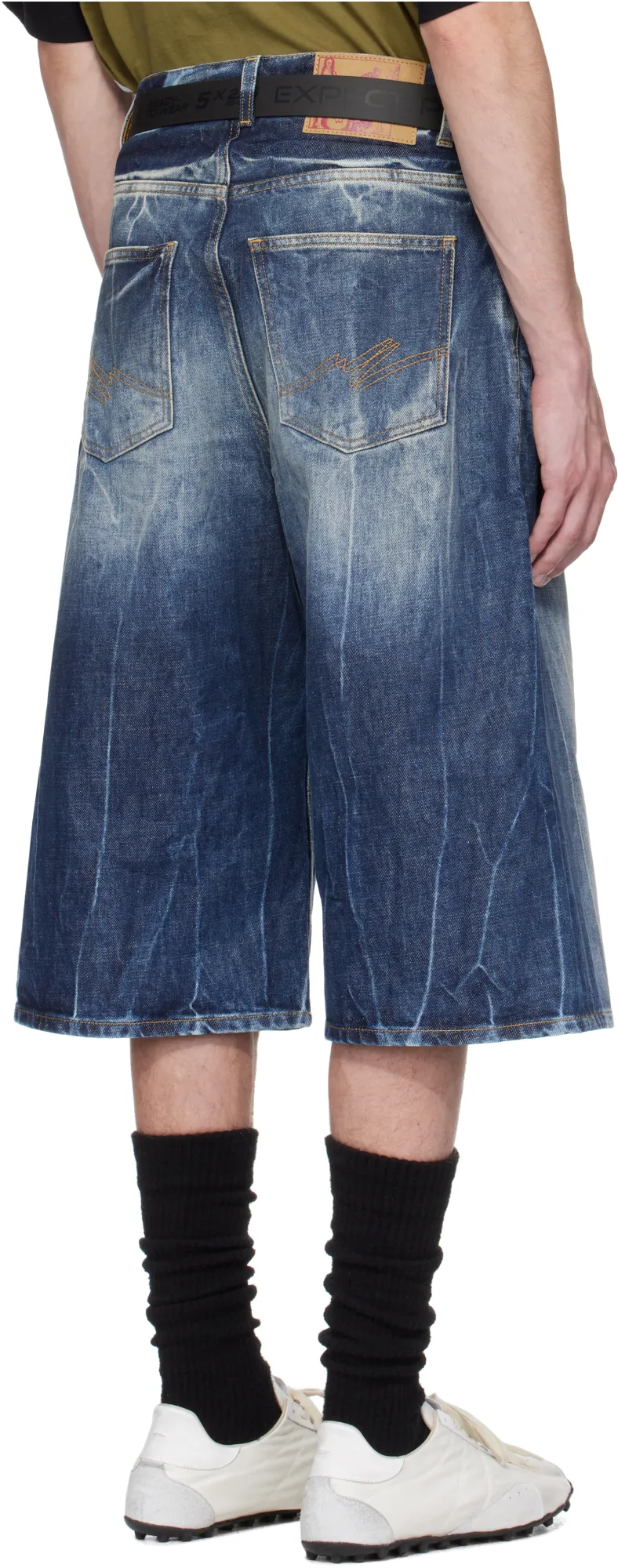 Logo-Patch Denim Shorts