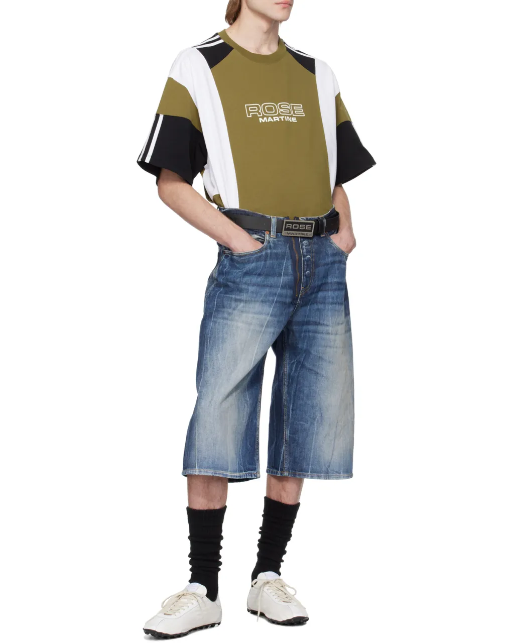 Logo-Patch Denim Shorts