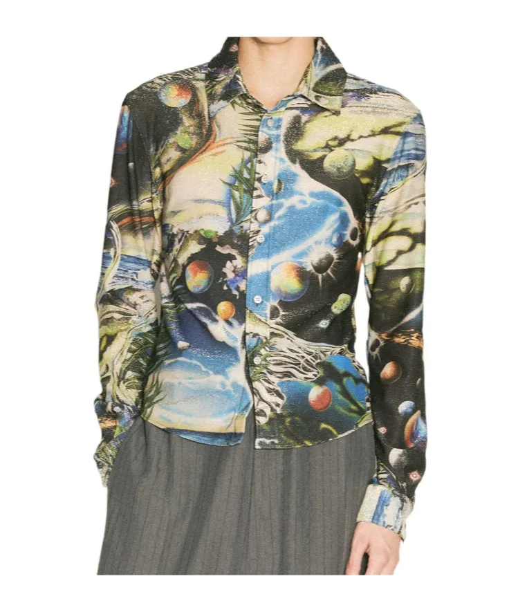 Graphic Printed Long Sleeved Shirt