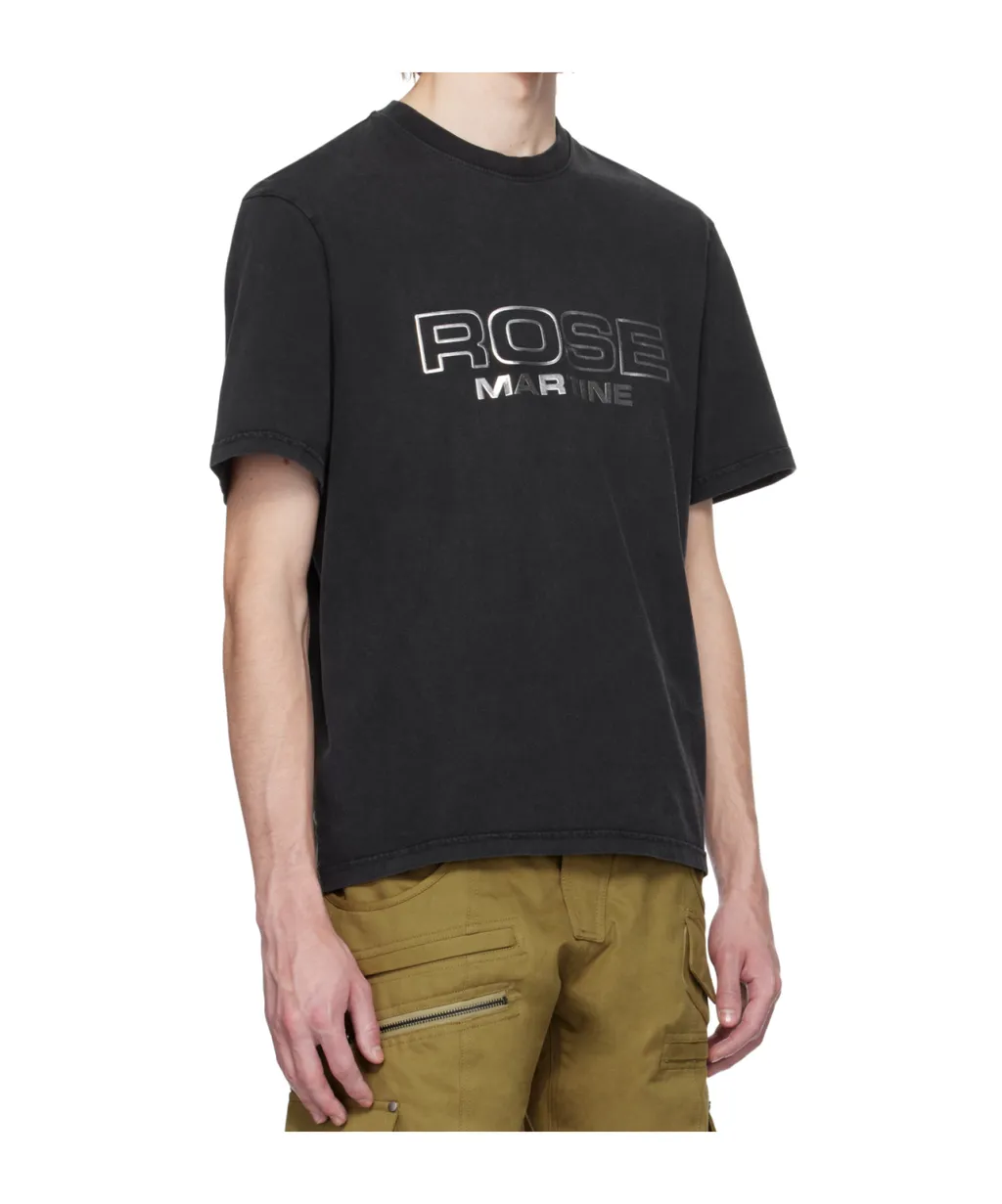 Metallic-Logo Crewneck T-Shirt