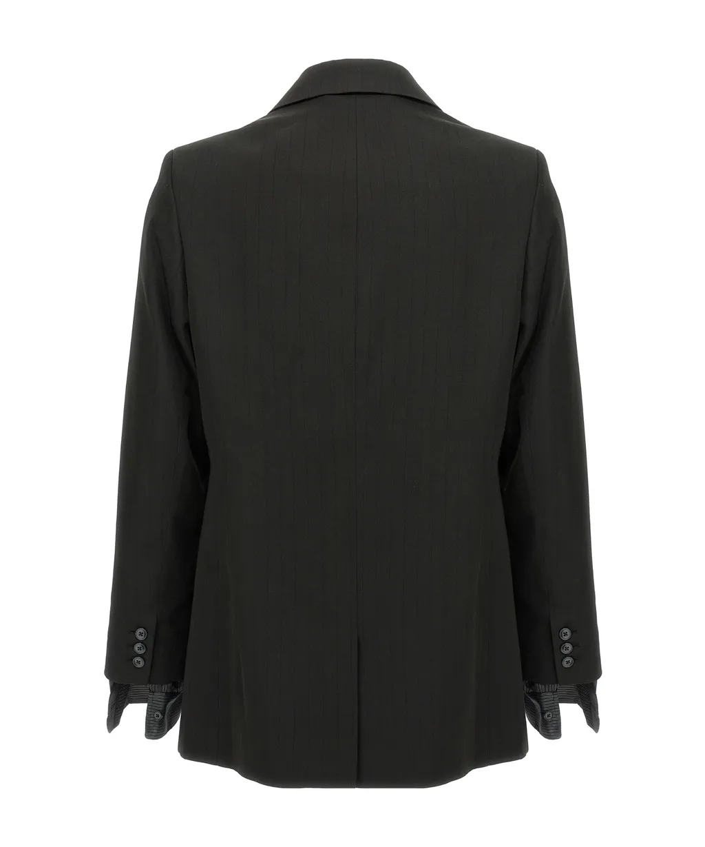 Layered Double-Breasted Blazer