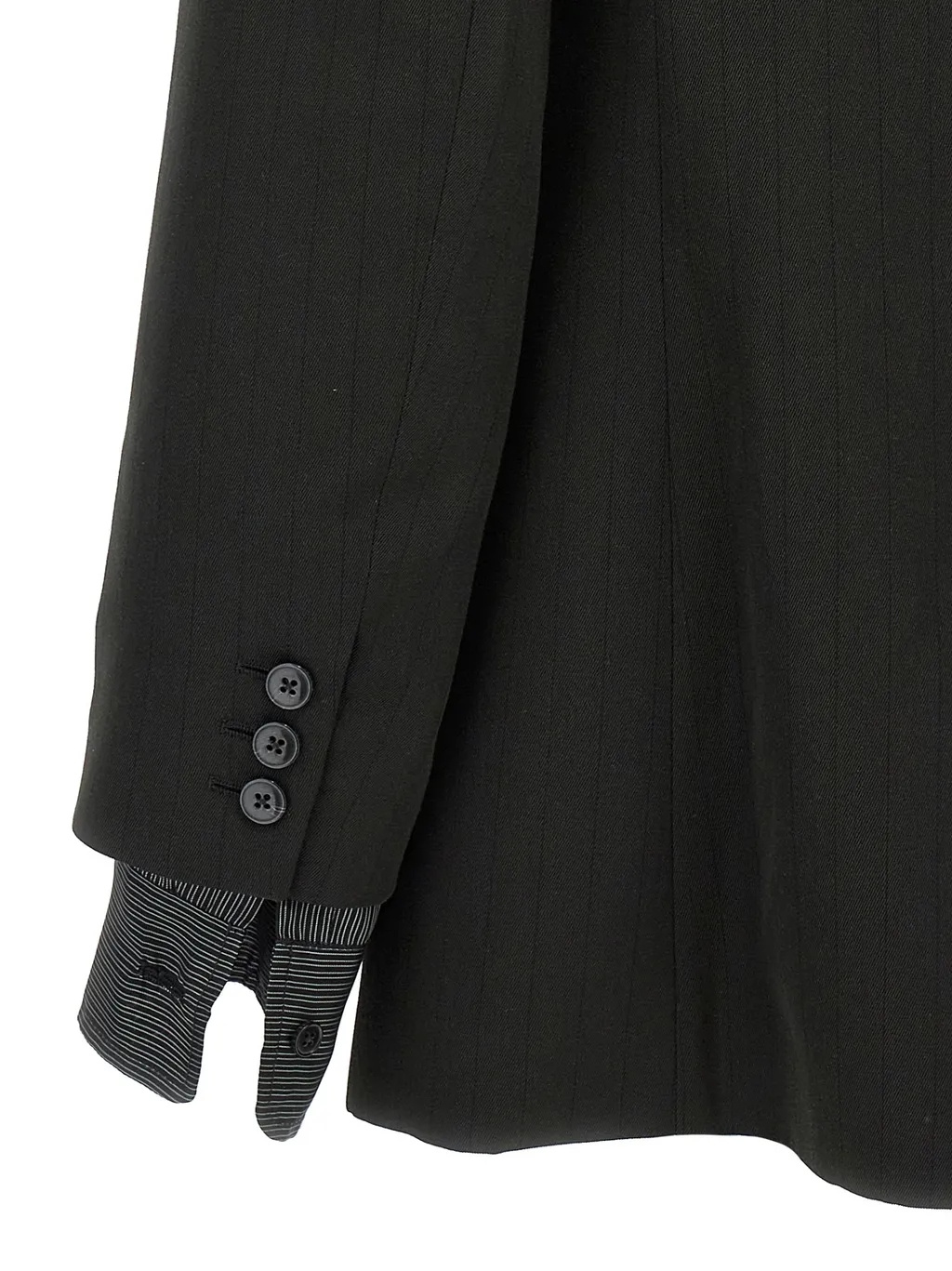Layered Double-Breasted Blazer