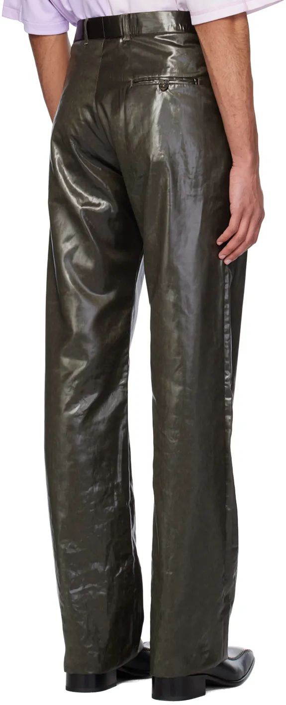 Mid-Rise Straight-Leg Trousers