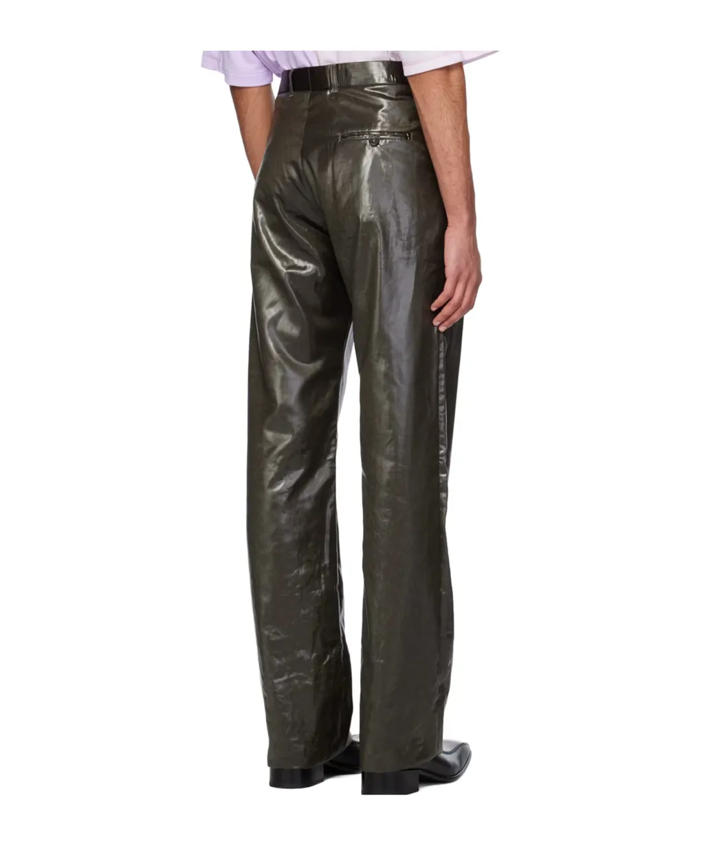 Mid-Rise Straight-Leg Trousers