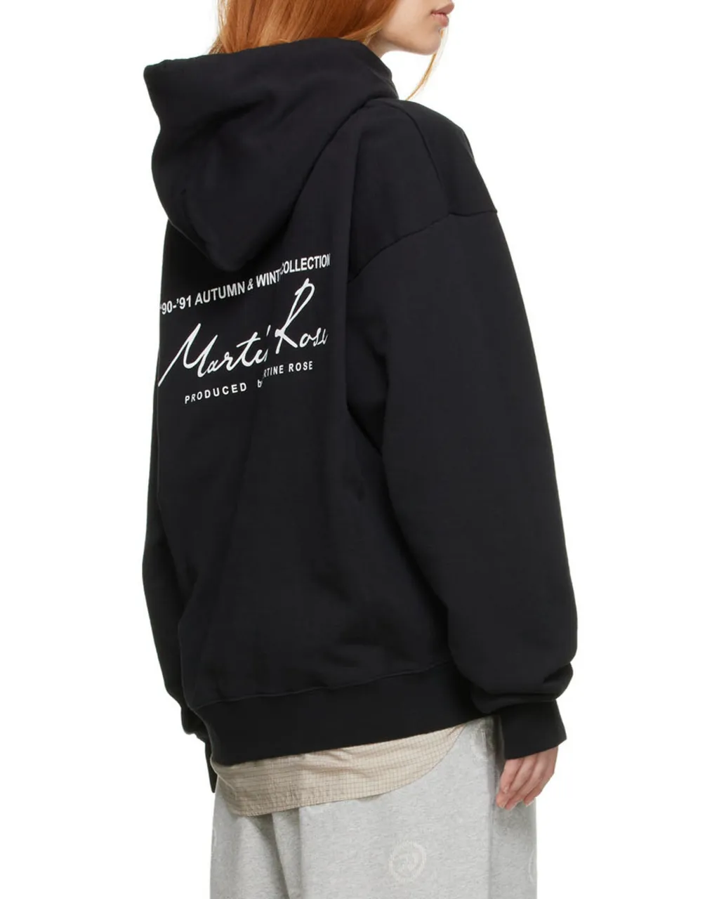 Logo-Printed Drawstring Oversized Hoodie