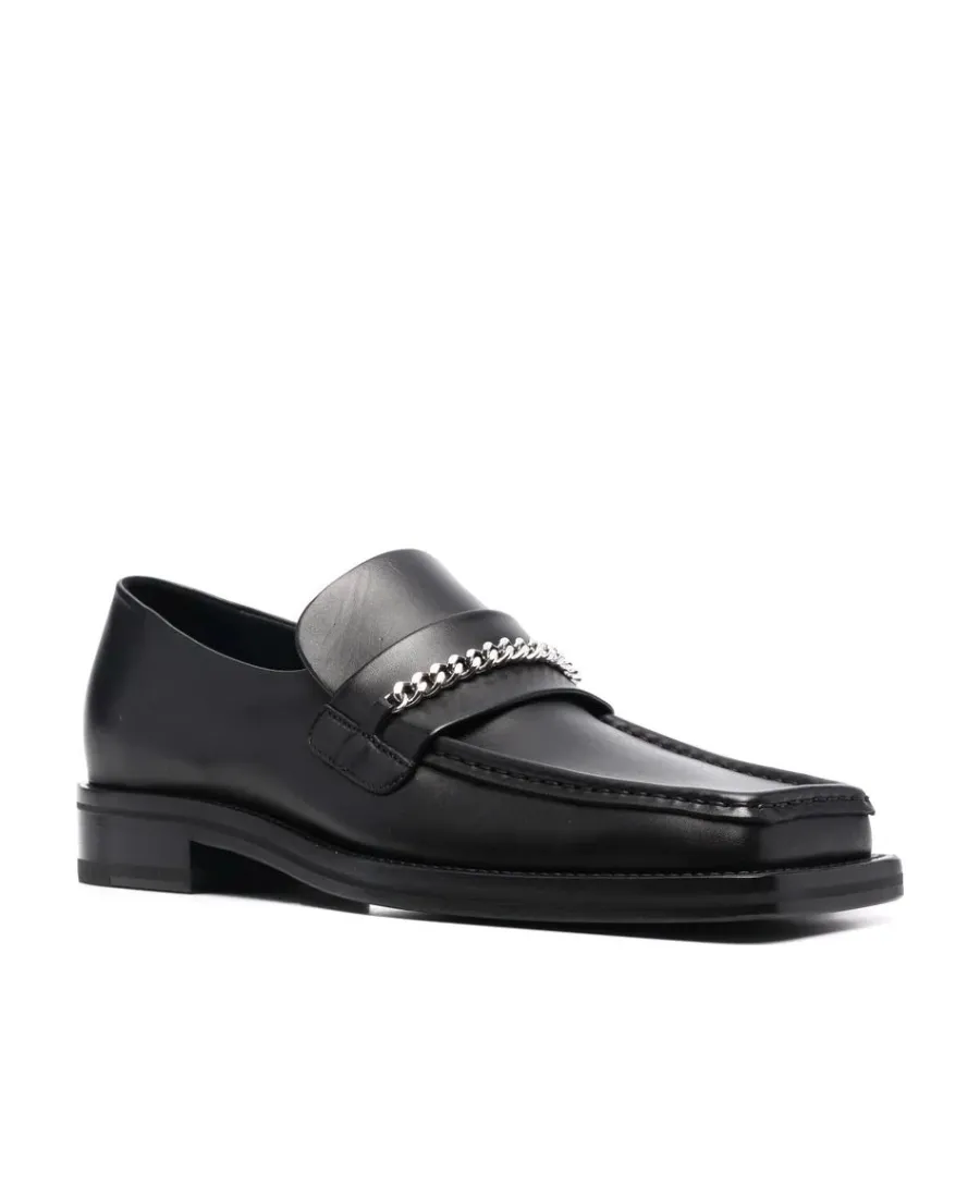 Chain-Trimmed Loafers