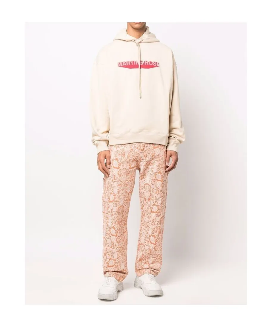 Logo Print Drawstring Hoodie