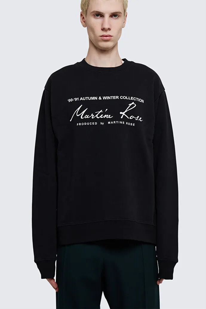 Slogan Printed Crewneck Sweatshirt