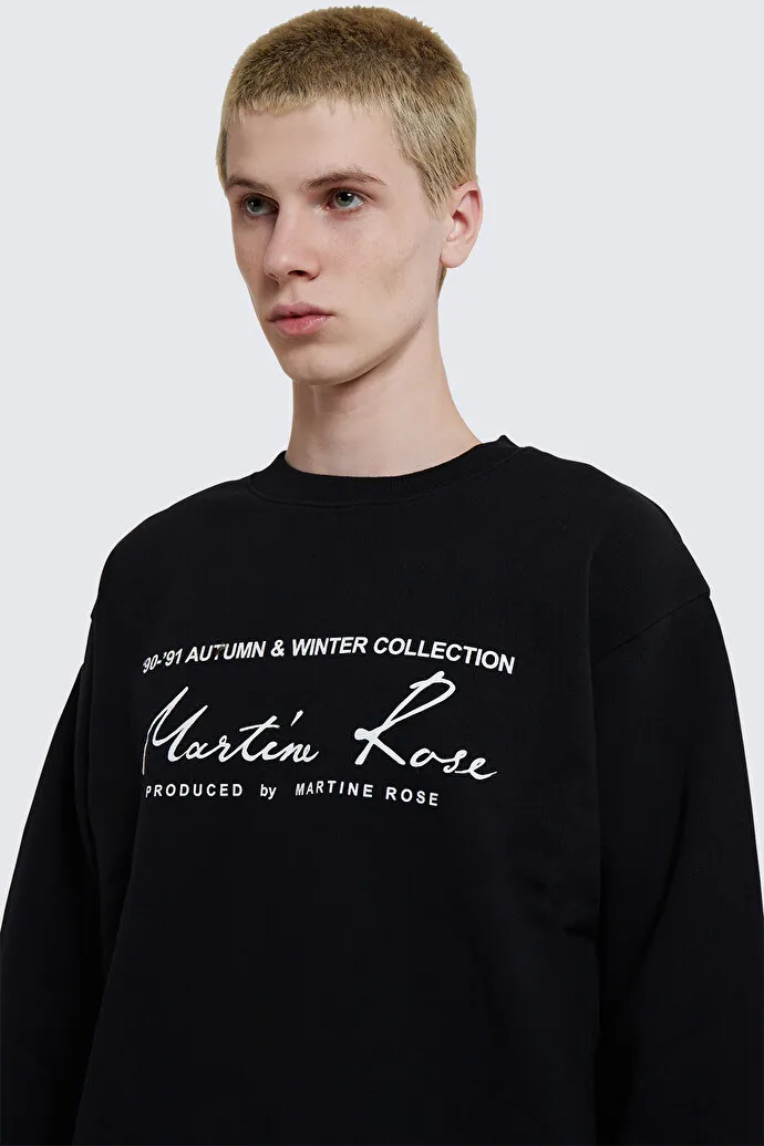 Slogan Printed Crewneck Sweatshirt