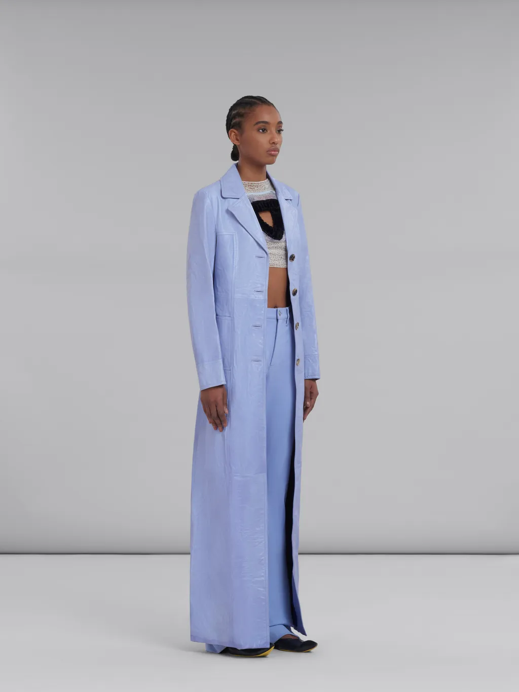 High-Waist Flared Tailored Trousers