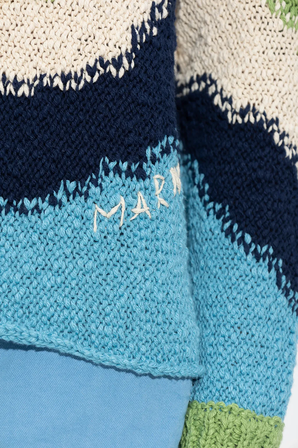 Colour-Block Crewneck Knitted Jumper
