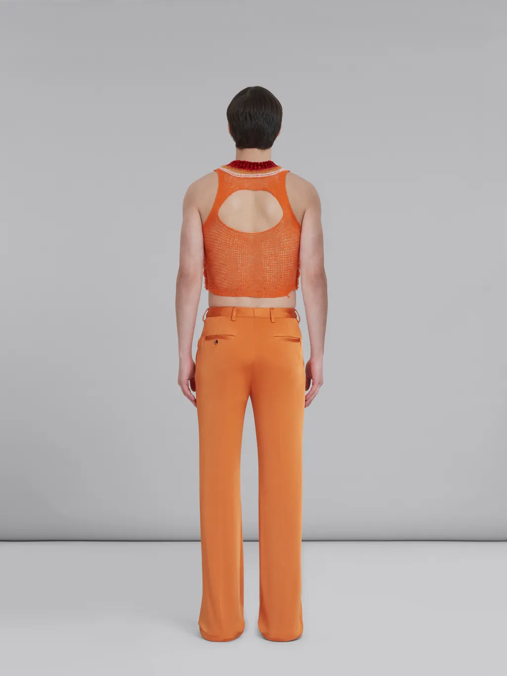 Wool-Cashmere Mesh Tank Top