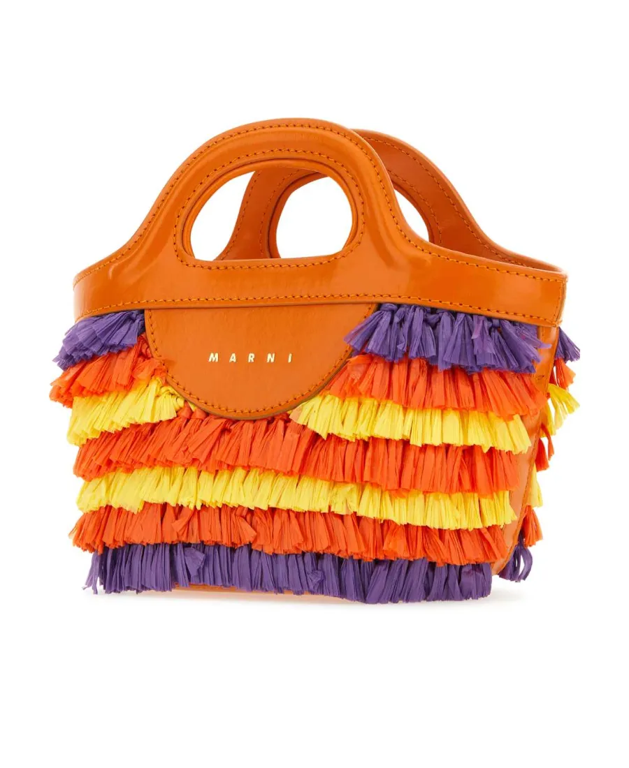Logo Printed Fringe-Detailed Tote Bag