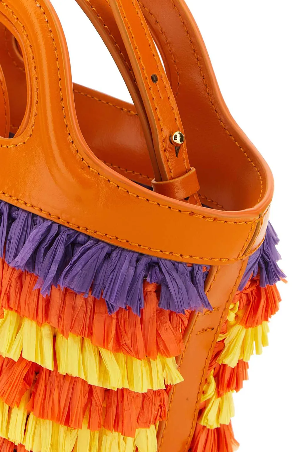 Logo Printed Fringe-Detailed Tote Bag