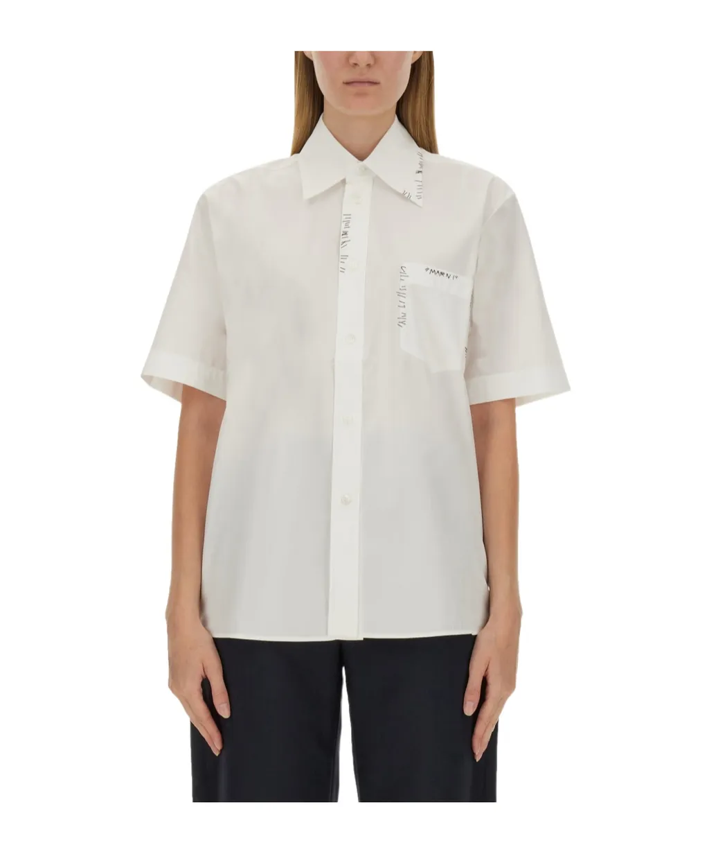 Short-Sleeved Button-Up Shirt