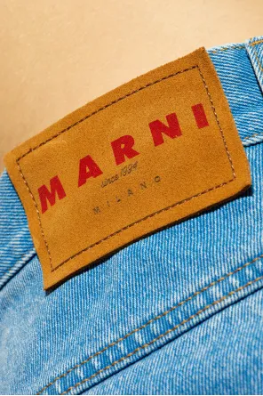 Logo Patch Straight Leg Jeans