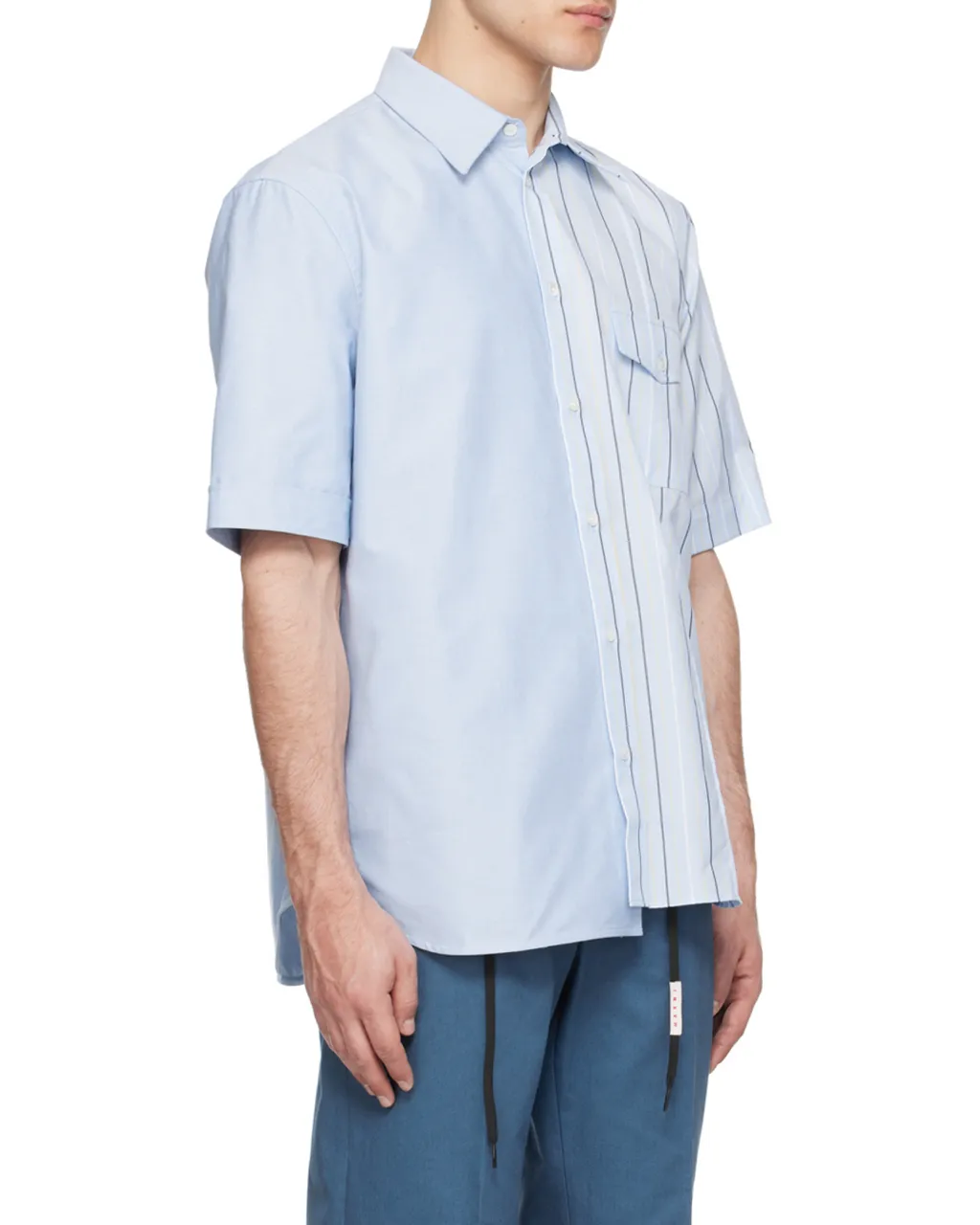 Bio Poplin Half-And-Half Shirt