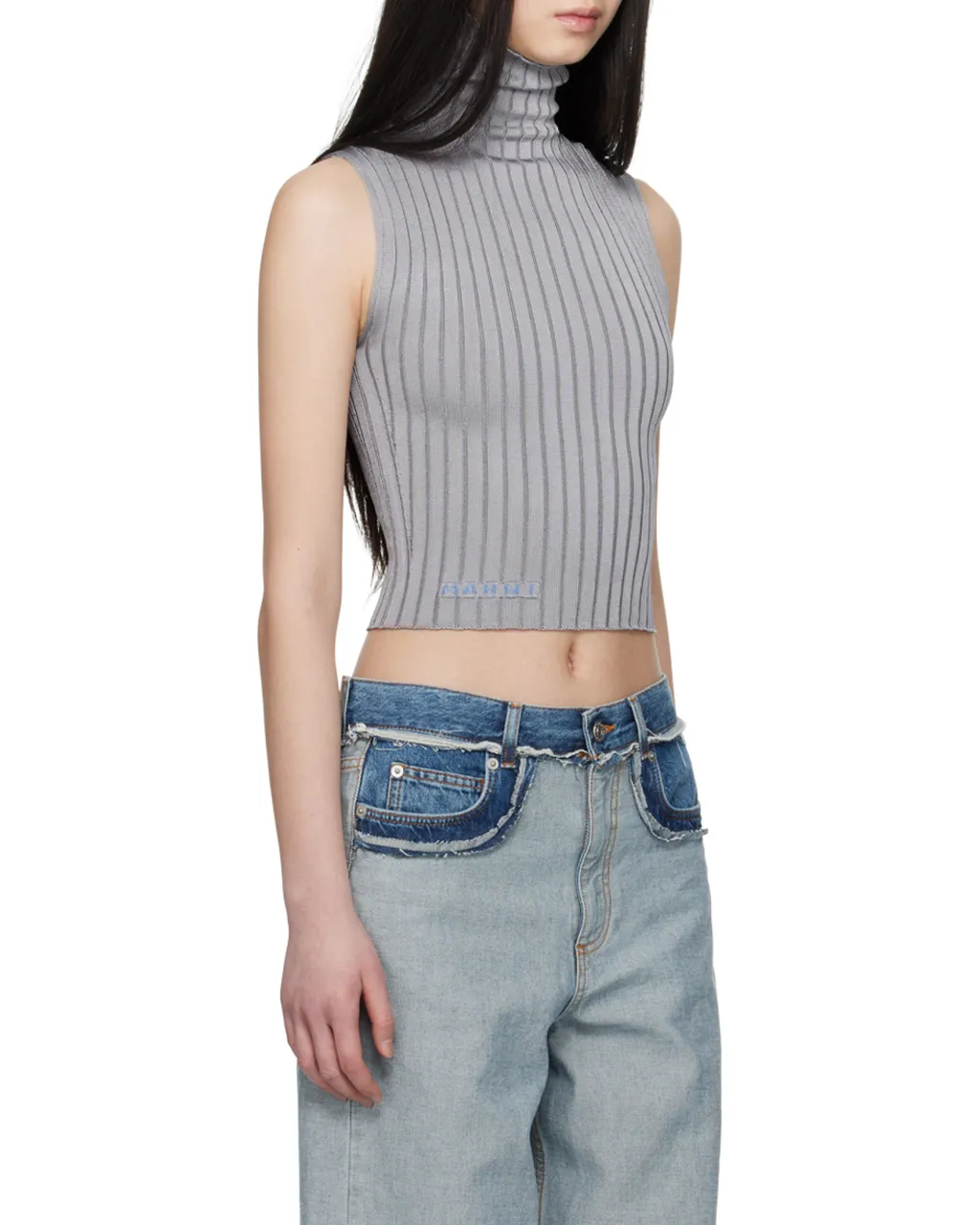 Turtleneck Sleeveless Knit Top